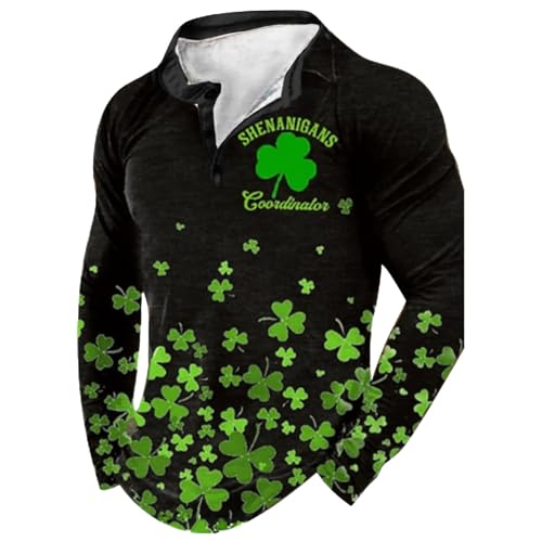 Cocila Festival Tops Men Paddys Day Fancy Dress Vintage Shirts St Patrick's Patricks Kids Gothic T Shirt Black