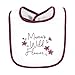 Hudson Baby Infant Girl Cotton Bibs, Plum Wildflower, One Size
