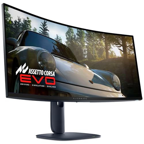 Image of Alienware 34 PC Gaming Monitor - AW3425DW, WQHD (3440x1440), 21:9 1800R Curved, 240Hz, QD OLED, 0.03ms, Compatible with NVIDIA G-Sync, AMD FreeSync Premium Pro, HDR True Black 400, USB-C, 3-Year