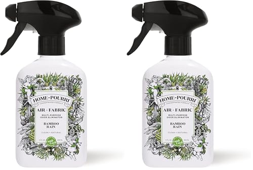 Image of Home-Pourri Air + Fabric Multi-Purpose Odor Freshener Spray, Bamboo Rain, 11 Fl Oz - Jasmine, Bamboo and Fresh Grass (Pack of 2)