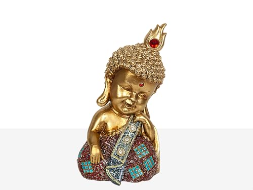 FIGURA MONJE BUDA RESINA