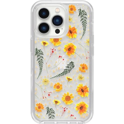 OtterBox Symmetry Series Clear Case for Apple iPhone 13 Pro - Polycarbonate, Wireless Charging Compatible, Non-Retail Packaging (Impressive Floral)