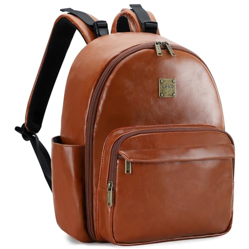 Tonyeee Wickelrucksack Klein Leder, Modische Mummy...