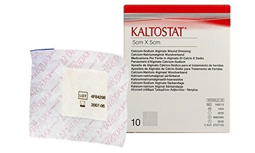 Kaltostat Calcium-Sodium Alginate Wound Dressing 5cm x 5cm - Pack of 10 by ConvaTec