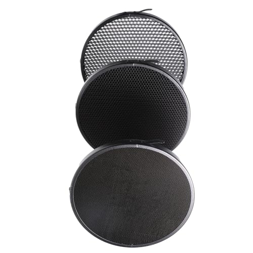 Grille en nid d'abeille Cabilock en aluminium noir pour lampe stroboscopique de studio