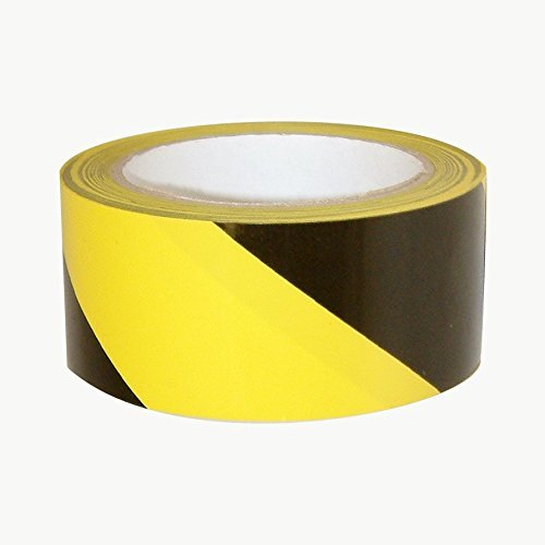 JVCC HZ-8LP gelamineerd Premium waarschuwingslint: 2 inch x 18 yds. (Zwart met gele strepen) van J.V. Omzetten