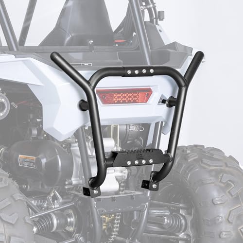 KEMIMOTO UTV Rear Bumper Compatible with 2022-2026 Polaris RZR 200 Heavy-duty Steel Back Bumper Step-Up Design Durable and Rustproof Electrophoretic Finish Full Rear Protection