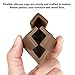 Anwenk Chair Leg Floor Protectors Square Furniture Leg Caps 1 1/4 to 1 3/8” with Felt Pads Brown (16 Pack)