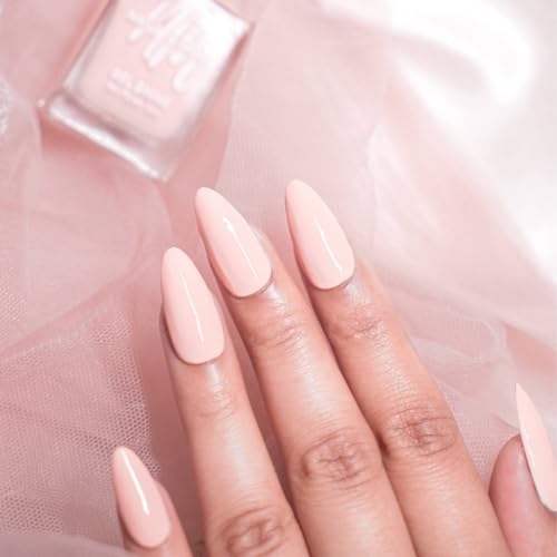 Image of Nails & More Almond Beige Nail Polish, Argan Oil-Infused Gel Shine, Subtle Nude Nails, Blanched Almond, Chic Color | 10ml