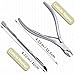 Guowall 2pcs Cuticle Trimmer Remover and dead skin pusher Personal Beauty Care Tools Manicure Set with Metal Storage Box