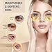 Bukamkom 20Pcs/10Pairs Under Eye Patches Gold for Dark Circles, Puffy Eyes, and Wrinkles, 24K Gold Eye Mask for Face, Eye Cream for Men and Women