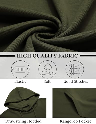 Sleepdown Men's Pull Over Hoodie, Midweight Fleece Hoodies for Men, Hooded Sweatshirt for Men4