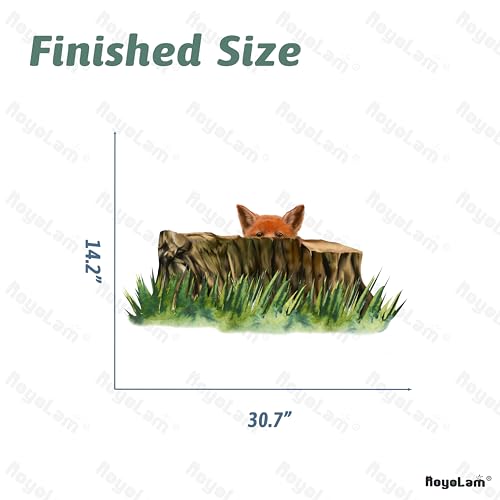 Vinilo Decorativo Zorro Detrás del Tocón 78x36 cm miniatura 5