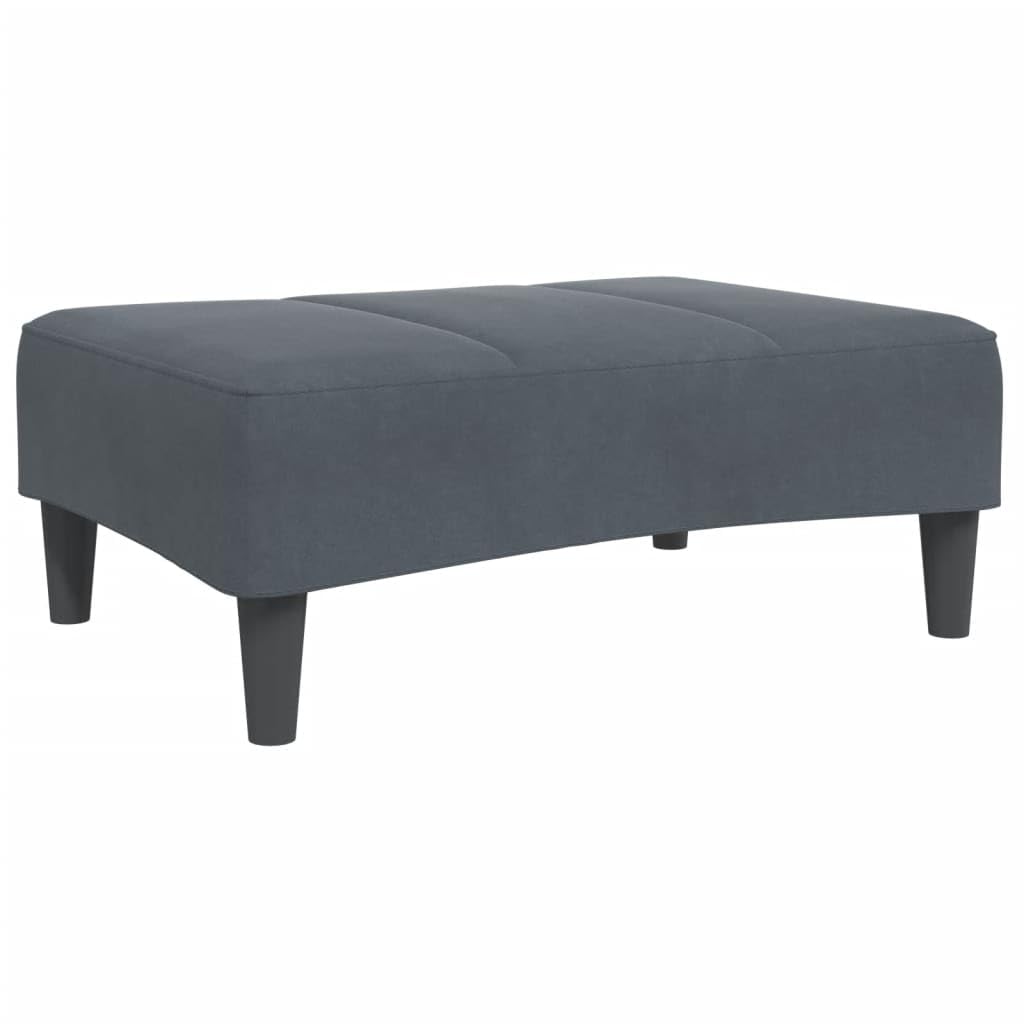 Pouf rectangulaire en velours robuste avec assise rembourrée grand confort