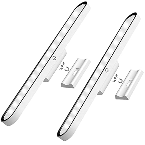 SZOKLED Under Cabinet Lighting Rechargeable, Wireless LED Counter Light, Magnetic Closet Lights Desk Lamp Bar Dimmable, Touch Control, Adjustable Color Temperature