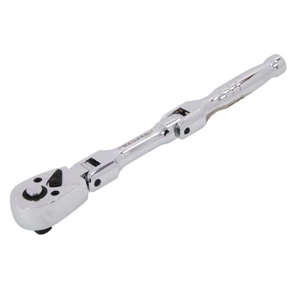 Neilsen Ct1888 3/8In Drive Multi Angle Ratchet With Double Swivel Joints Ideal For Tight Spaces Challenging Angles And Hard To Reach Fasteners
