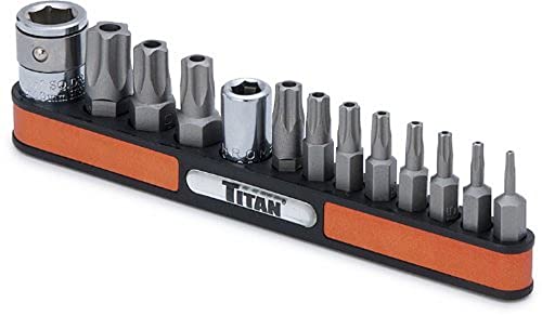 Titan Tools 16137 13-Piece Tamper Resistant 5-Lobe Star Bit Set