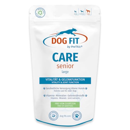 DOG FIT by PreThis® Care Senior für ältere Hunde I Für Vitalität, Wohlbefinden und die Unterstützung der Gelenkfunktion. Mit essenziellen Nährstoffen, ohne Zusätze I Large ab 25 kg