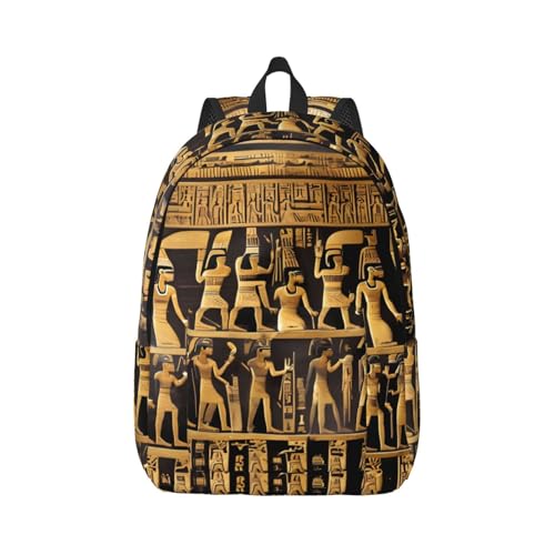Sac à dos outdoor mixte imprimé égyptien pour voyage et randonnée décontracté