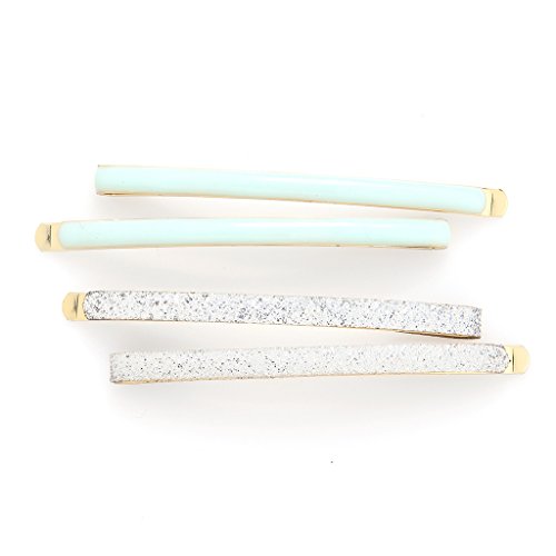 Ban.do Flash Bobbi Set, Silver Glitter Mint, 4 Count