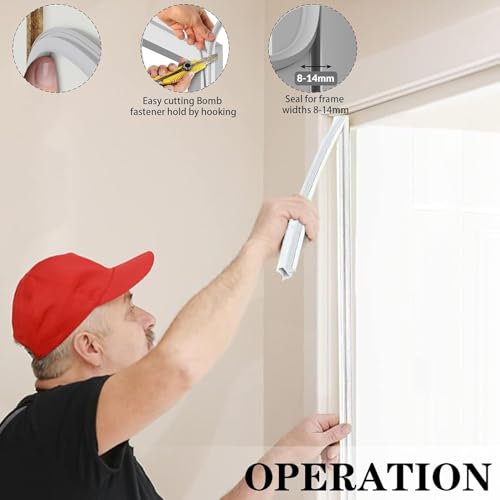 20M Türrahmen Dichtung für Schallschutz,Türdichtung Weiß Holzzarge, Zugluftstopper und Türdichtungen, für Feuchtigkeitsbest, Schalldämmung und Kollisionsvermeidung