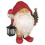 Design Toscano Lighting Santa's Path Whitey The Holiday Gnome Statue