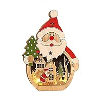 クリスマス飾り　置物　インテリア　雑貨　サンタクロースとトナカイ　煙突から Amazon | クリスマス 飾り オーナメント 置物 木製 おもちゃ