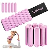 Chumix 2 Pezzi Peso del Polso Regolabile (0,45 kg/0,9 kg Ciascuno), Peso Della Caviglia con Pesi Indossabili e Velcro, Polsiere Pesi per Pilates, Yoga, Danza, Aerobica, Pesi Polsi e Caviglie