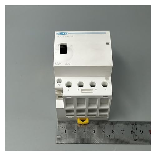 Contactor modular CA 4P 63A 230V interruptor manual carril DIN para cuadro eléctrico 8