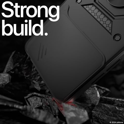 Image of AIBEX Back Cover for Poco M6 Plus 5G / Redmi 13 5G | D10 Tough Armor Case | Sliding Camera Shield | 360 Protection | Kickstand Ring Holder | Military-Grade Shockproof Bumper Case