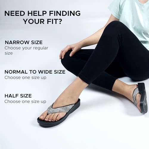 Image of AEROTHOTIC Original Orthotic Comfort Thong Style Flip Flops Sandals for Women with Arch Support for Comfortable Walk