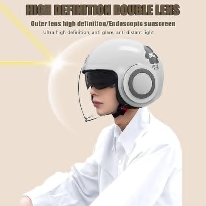 Casque jet à double visière et casque de scooter ajustable taille A - 3