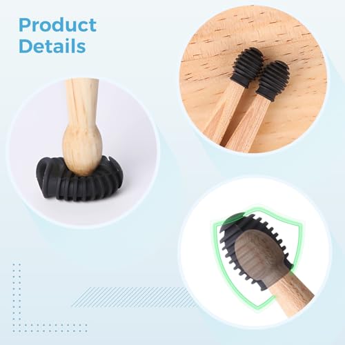 8 Piezas Puntas de Silicona para Baquetas con Diseño en Espiral miniatura 2