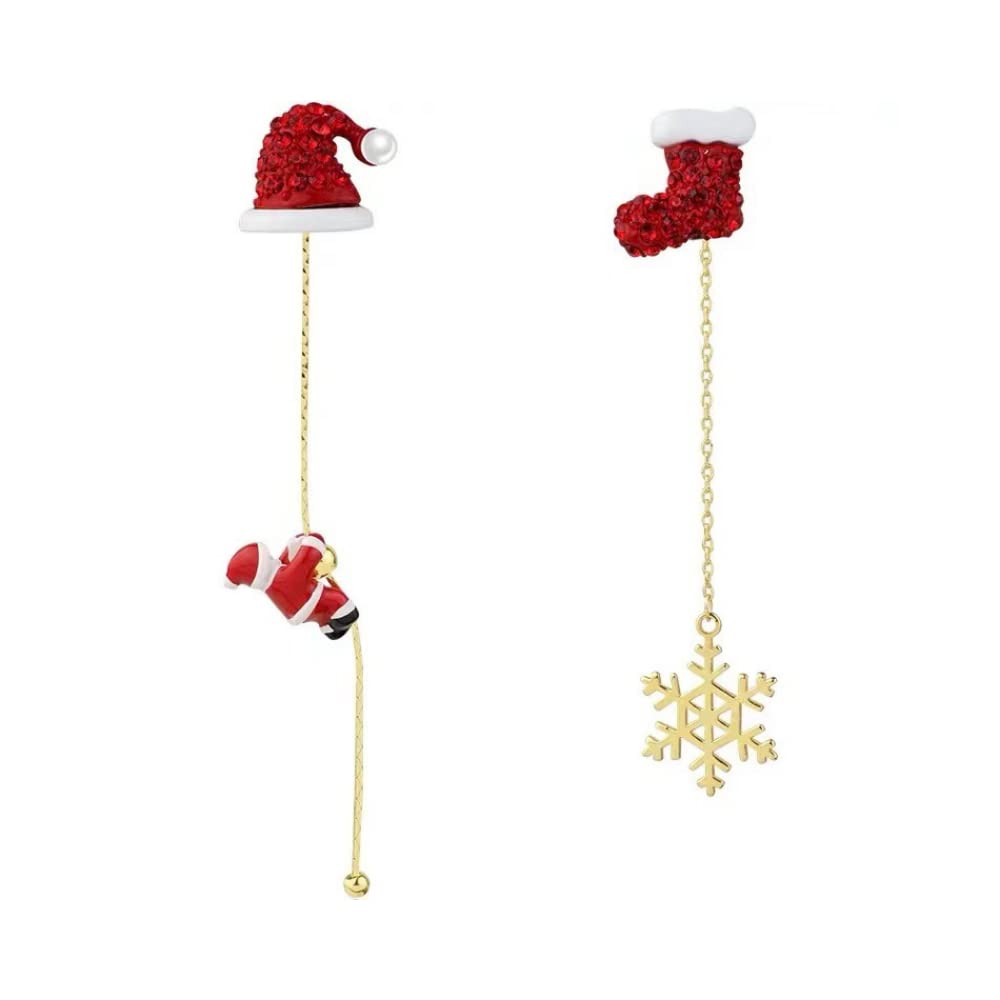 Christmas Snowflake Earrings Creative Climbing Santa Claus Earrings Sleigh Christmas Tree Christmas Hat Earring String Fringe Drop Dangle Earrings Fashion Jewelry Gift for Women Girls, Zinc, No Gemstone (B0BJJPS793) Amazon Price History, Amazon Price Tracker