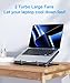 MOKURU Laptop Cooling Pad Stand, Laptop Cooler with 2 Silent Fans for 10-15.6 Inch Laptops,6 Levels of Height Adjustable Wind Speed with 2 USB Ports (Black)