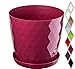 Kadax Flowerpot, una casseruola per fiori e piante con sottobicchieri, fioriere luce e materiale resistente Una pentola decorativa per piante (14 cm, rosa)