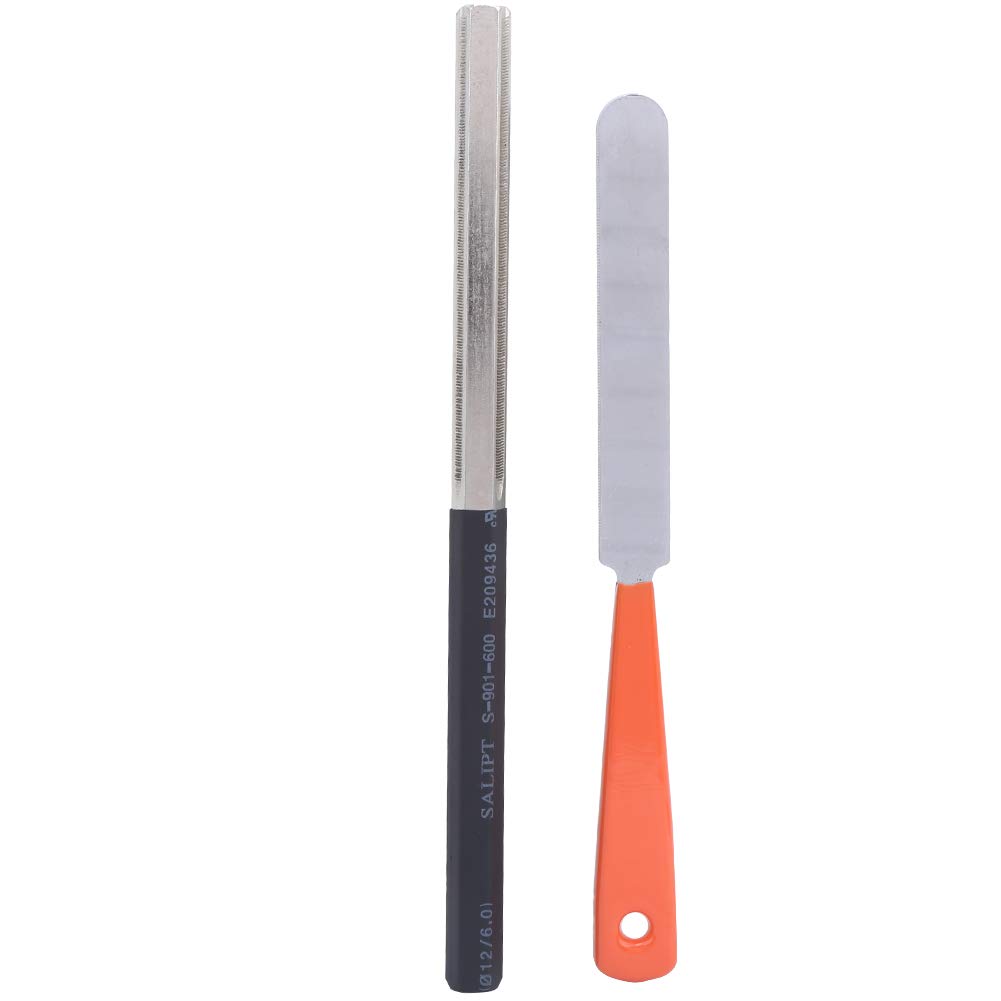 Fichier de pansement de frettes de guitare 2 pièces outils de réparation de frettes en acier inoxydable avec poignée en caoutchouc pour instruments à cordes ukulélé