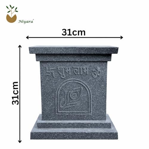 Image of Niyara Tulsi Fibre Pot for Indoor, Outdoor, Home Office, Pooja Plants Gamla (Grey, 12inch)