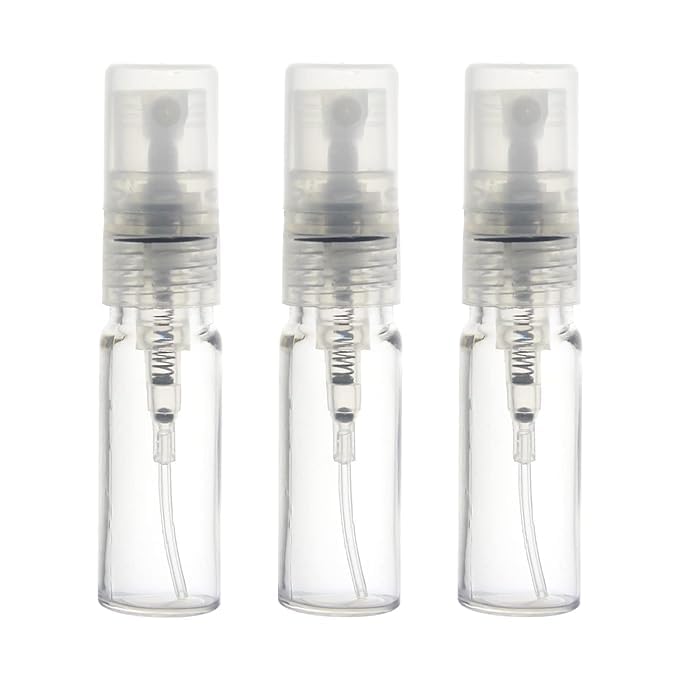 5 ml Clear Plastic Spray Bottle, Mini Fine Mist Perfume Atomizer, Refillable Empty Small Sample Container for Travel, Essential Oils & Cleaning Use | Pack of 3-image-11