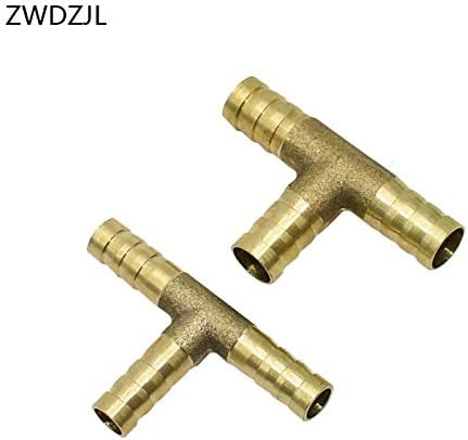 Garden Hose Connection Accessories T-Shape Brass Barb Hose Fitting Tee 10mm 8mm 3 Way Hose Tube Barb Copper Barbed Coupling Connector Adapter 50pcs (Color : 8mm tee)