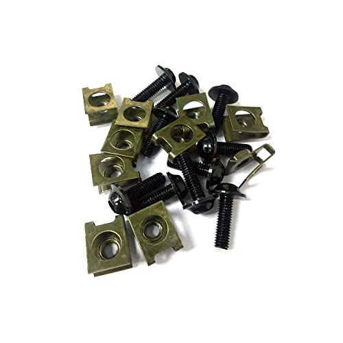A ABSOPRO Motocicleta Tipo U M6 Carenado Sujetadores Clips Perno Tornillo (Juego de 10) Cover