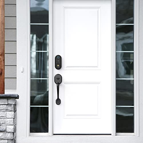 Smart Lock, Smonet Fingerprint Door Lock Smart Deadbolt Keyless Entry - Electronic Digital Keypad With Biometric Fingerprint, Smartphone App Auto Lock Bluetooth Keys Fobs Smartlock For Alexa, Home #TOP6