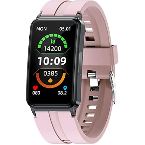 RollsTimi smartwatch 1.47 HD screen with blood pressure measurement, blood sugar health watch multi-sport mode fitness tracker fitness watch call alert Android iOS(Pink) Cover