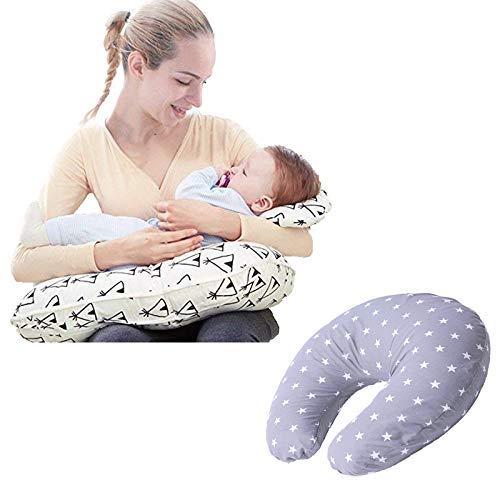Babify Coussin d'allaitement et de grossesse avec oreiller Gris