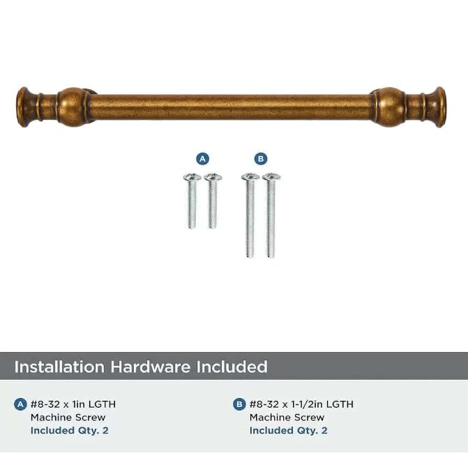 KHTUMEWARE-BINLI Antique Brass Cabinet Pulls CTC 3 in (76 mm) 2-Pack in Antique Brass — KHTUMEWARE