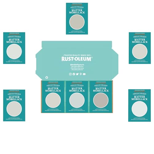 Rust-Oleum Möbellack Testerbox - Zarte Grautöne - Matt