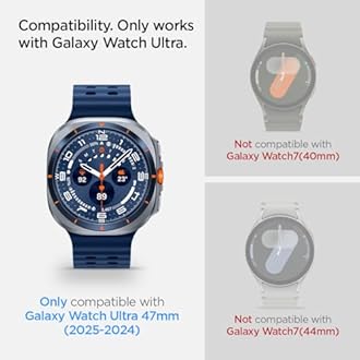 Spigen Glas.tR EZ Fit Tempered Glass Screen Protector Guard for Galaxy Watch Ultra [2 Pack]