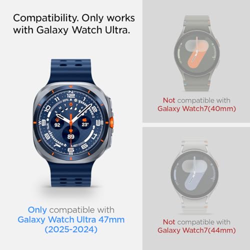Spigen GLAStR EZ Fit for Samsung Galaxy Watch ULTRA 47mm Tempered Glass Screen Protector with Auto Align install kit - [2 Pack]