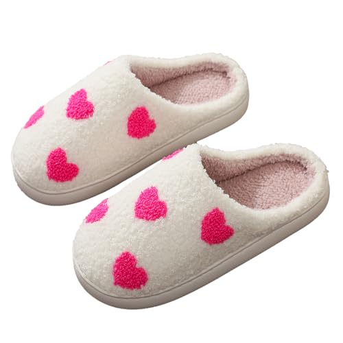 Hausschuhe Damen Plüsch Winter, Warme Pantoffeln Herren Slippers Damen, Flauschige weiche rutschfeste hauspantoffeln damen