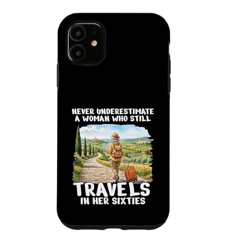 Never Underestimate Woman 60s 60�N�� ���s�f�U�C�� �X�}�z�P�[�X iPhone 11 �p